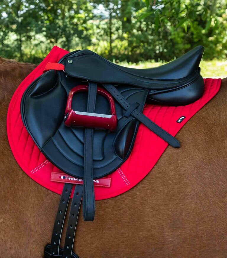 Вальтрап для лошади из хлопка Close Contact Cotton Cross Country Saddle Pad (красный) - фотография № 2