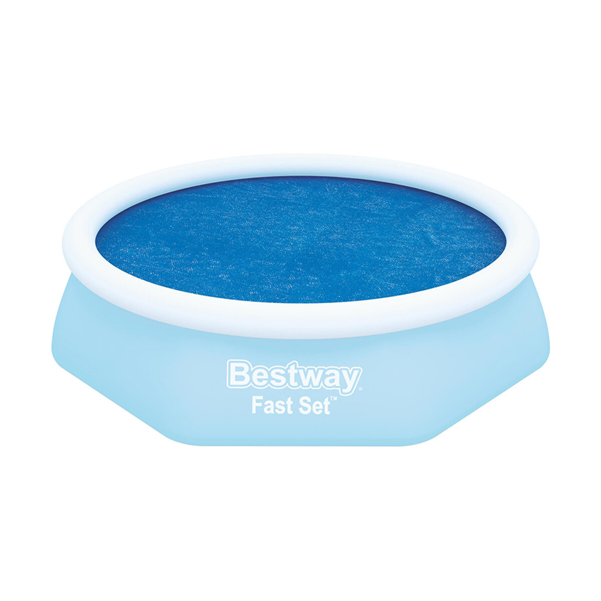 Тент для каркасных бассейнов Bestway, солнценагревательный, d 244 см, синий - фотография № 1