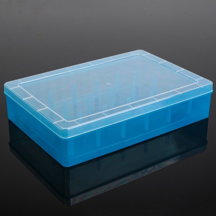Бокс пластиковый для хранения ниток, 24 ячейки, 28×19,5×6 см, цвет микс - фотография № 4
