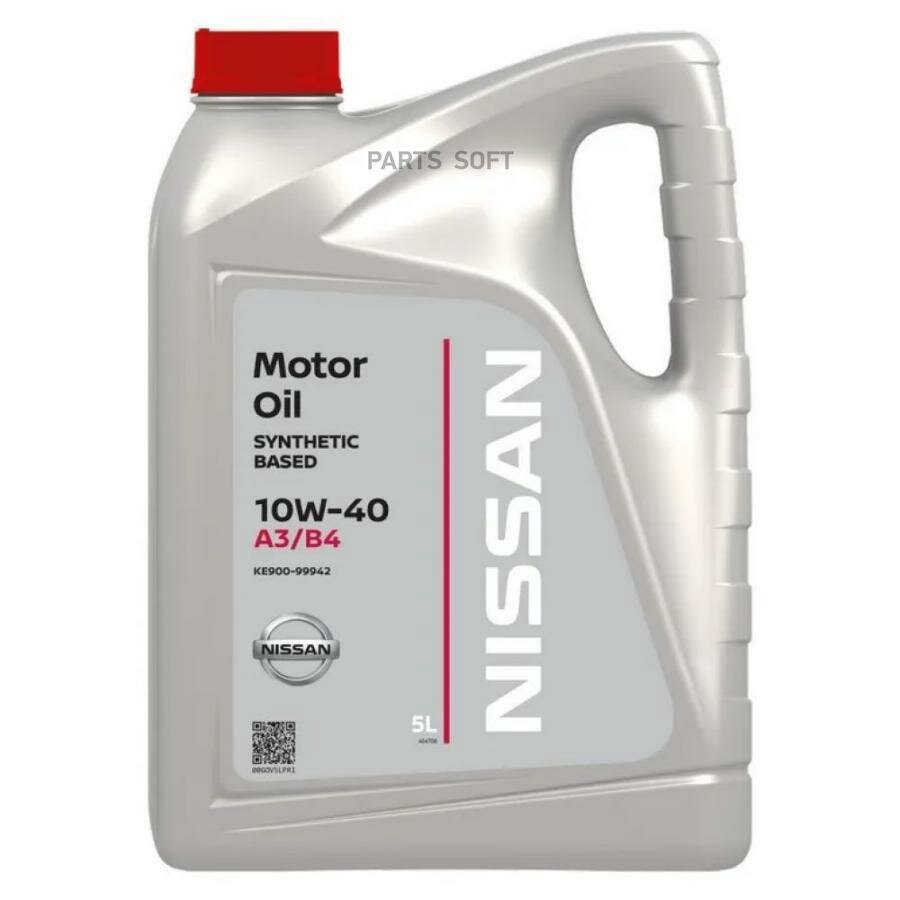 масло моторное nissan motor oil 10w-40 полусинтетическое 5 л ke900-99942r