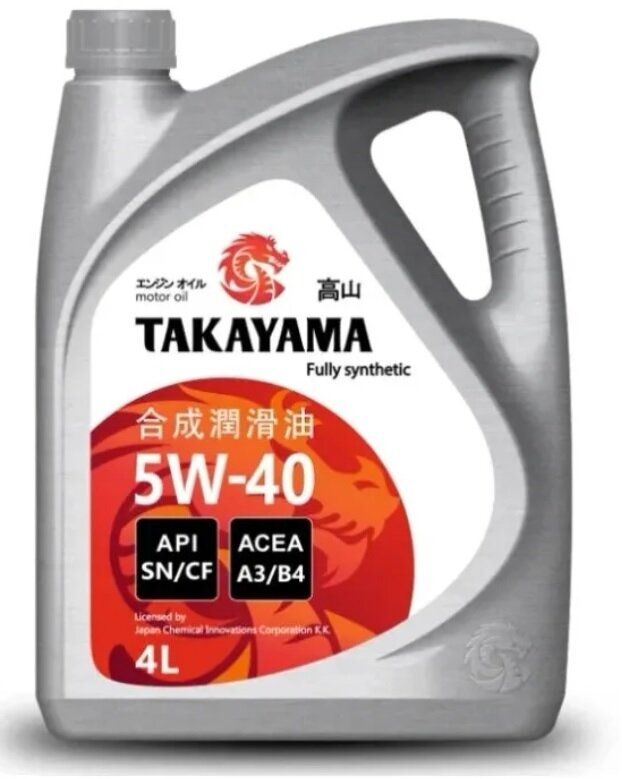 Минеральное моторное масло Takayama 5W-40 API SN/CF