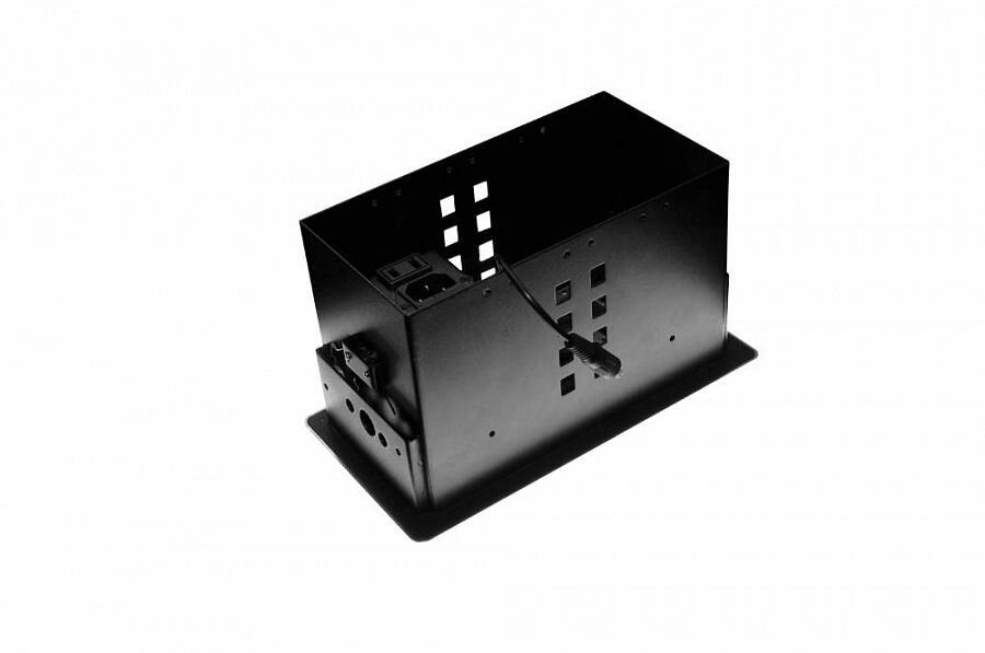 фото Готовое решение Wize Pro Прямоугольный металлический корпус для модульной системы врезного лючка в стол с откидывающейся крышкой, до12 модул