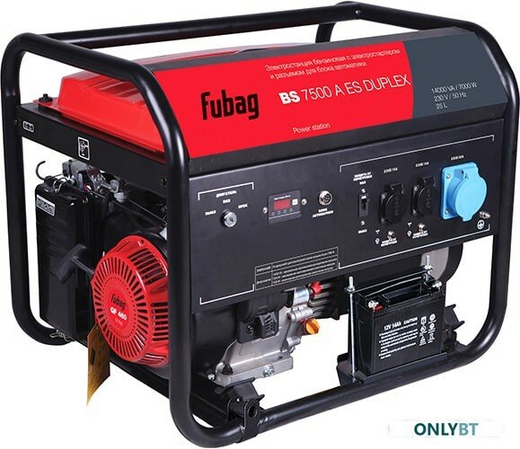 Бензиновый генератор Fubag BS 7500 A ES DUPLEX (7500 Вт)