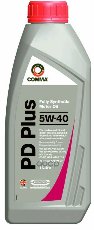 COMMA Comma 5W40 Pd Plus (1L)_ !  Acea C3,Api Sn/Cf, Ford Wss M2c917-A, Mb 229.31/226.5