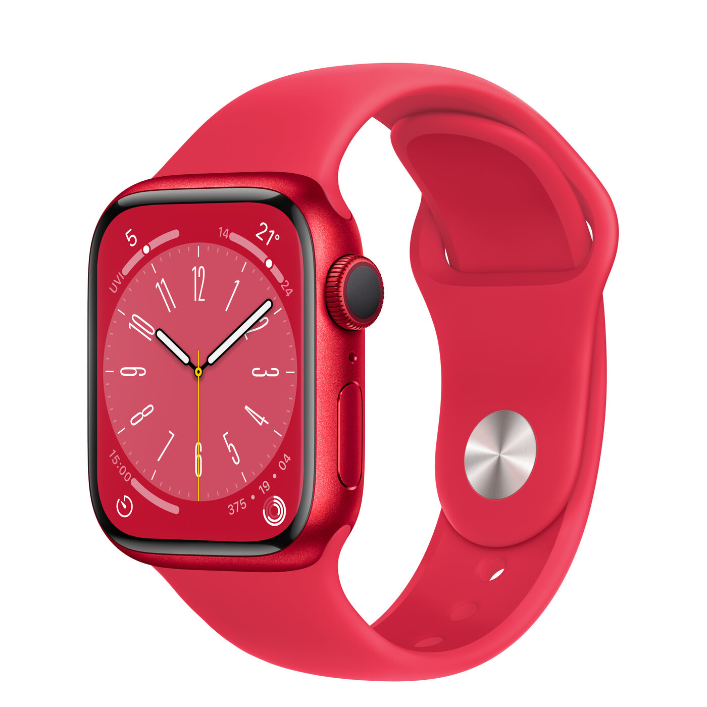 Умные часы Apple Watch Series 8 41 мм Aluminium Case, Red Sport Band
