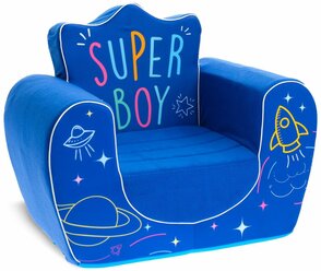 Мягкая игрушка-кресло Super Boy, мебель в детскую комнату, цвет синий