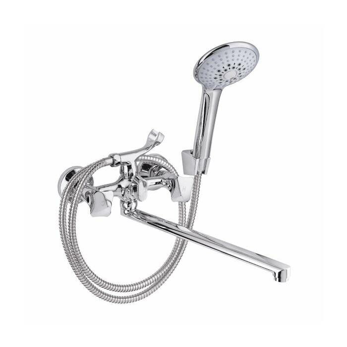 фото Смеситель для ванны с душем двуручный квадро ПСМ-184-К/38 Профсан PSM-184-38