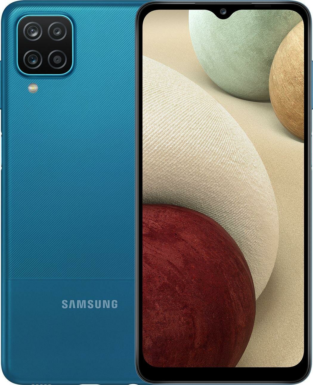Смартфон Samsung SM-A127F Galaxy A12 64Gb 4Gb синий моноблок 3G 4G 2Sim 6.5" 720x1600 Android 10 48Mpix 802.11 b/g/n NFC GPS GSM900/1800 GSM1900