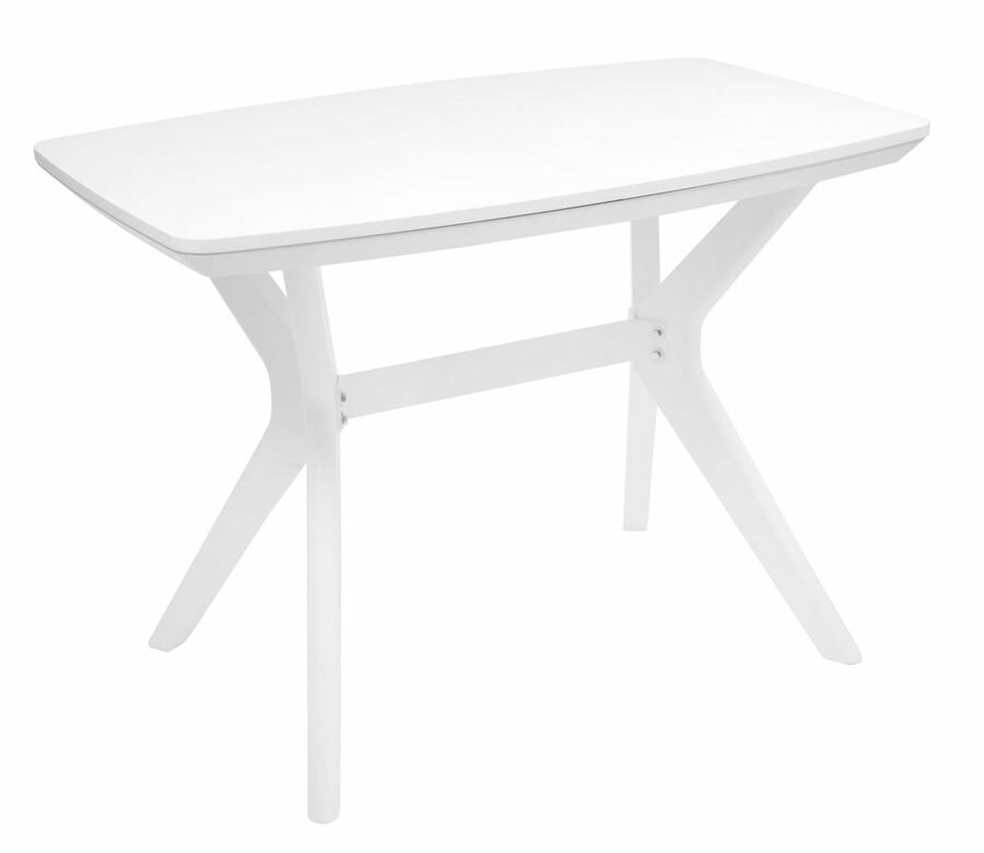 Столы RedBlack Стол обеденный Турин 110(145)х70х77, цвет белая эмаль - фотография № 1