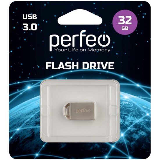 USB флешка PERFEO 32Gb M11 silver USB 3.0