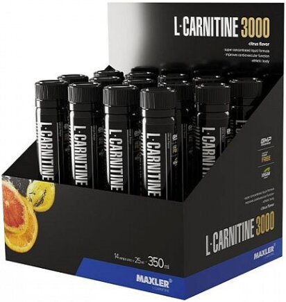 Стимуляторы похудения Maxler L-Carnitine 3000 Shots (14х25 мл) Цитрус