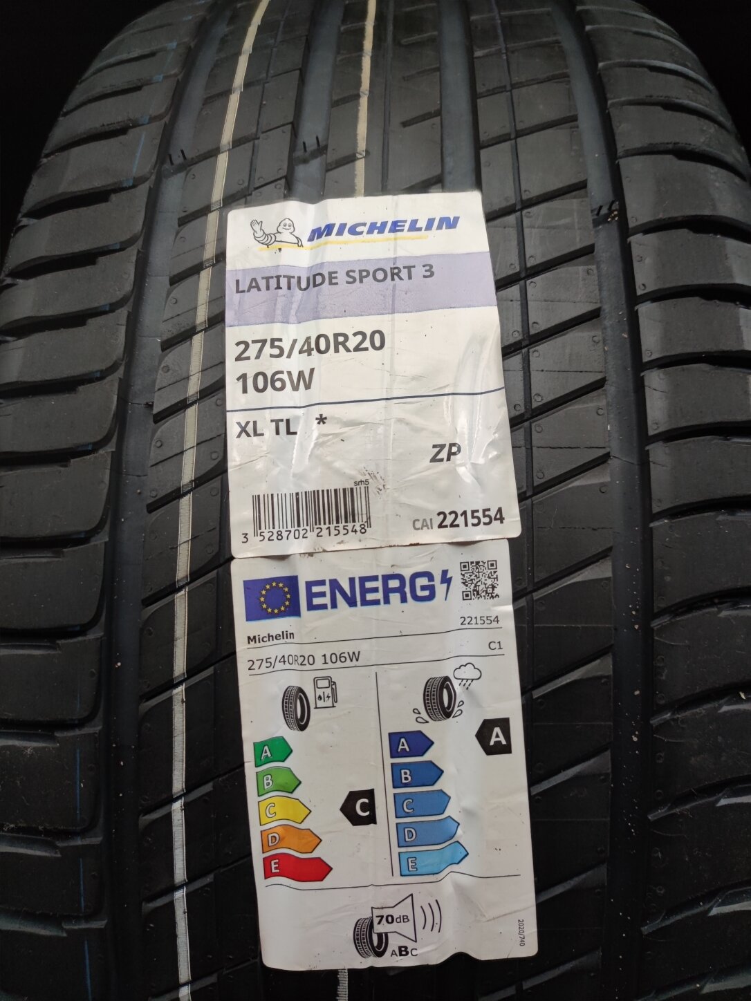 MICHELIN Latitude Sport 3 275/40 R20 106W BMW G01  RUNFLAT