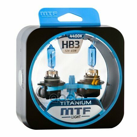 Автолампа Mtf Hb3 12v 65w Titanium 4400k - 2 Шт MTF Light арт. HTN12B3