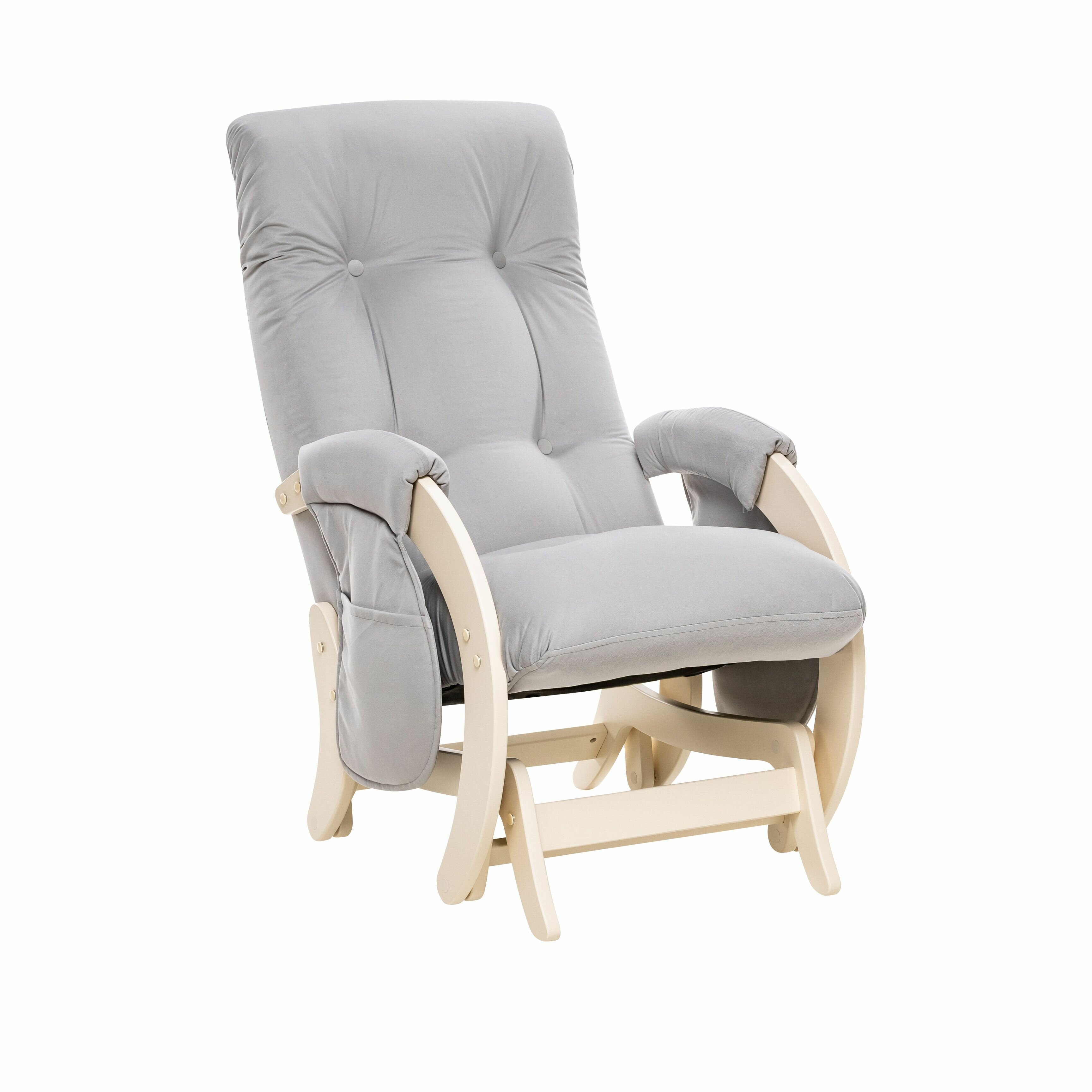 Кресло для кормления Milli Smile с карманами, Дуб шампань, ткань V 51 - фотография № 1