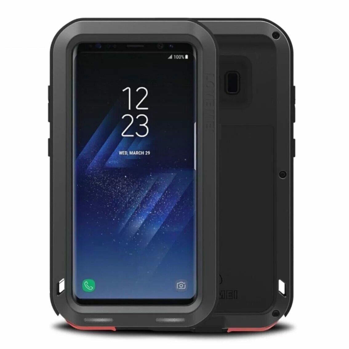 Гибридный чехол LOVE MEI для Samsung Galaxy S8 (черный)