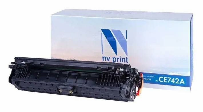 Картридж лазерный NV-Print CE742A желтый