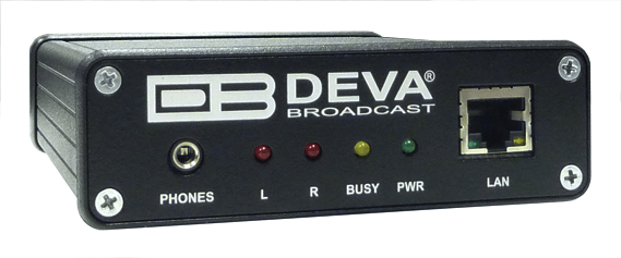 IP аудио кодер DEVA Broadcast DB90-TX. Небалансные входы (RCA), S/PDIF вход, внешний БП