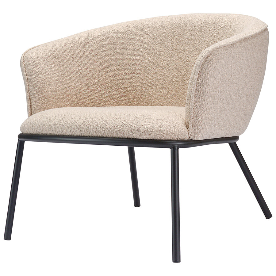 фото Лаунж-кресло Berg Paal букле бежевое