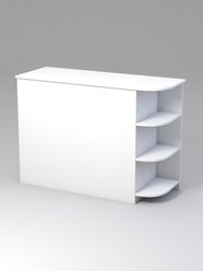 Модуль кассового стола "ривьера" №4 левосторонний, Белый 125 x 46.4 x 90 см