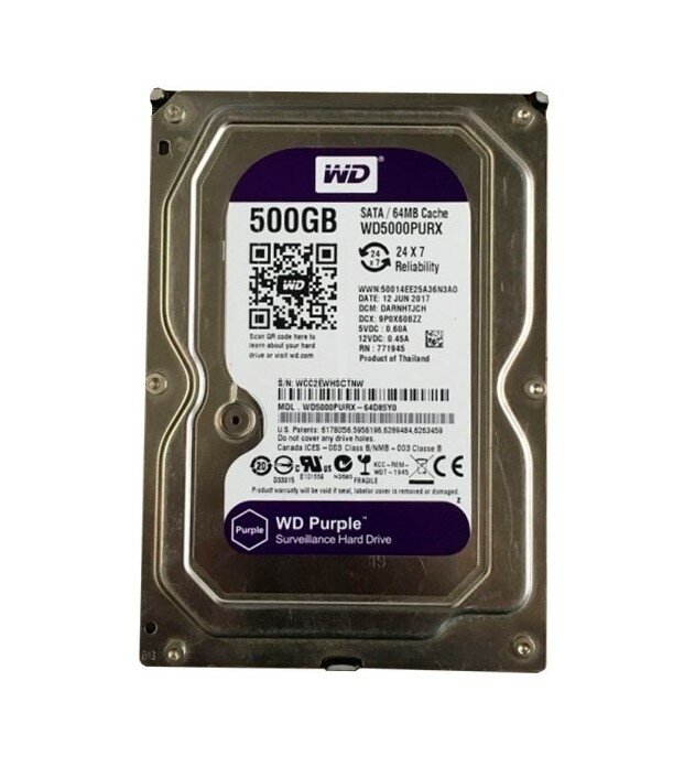 Жесткий диск Western Digital WD Purple 500 ГБ WD5000PURX