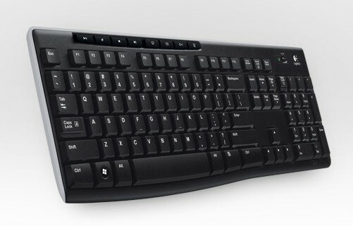 Клавиатура Logitech K270 черный/белый USB беспроводная Multimedia