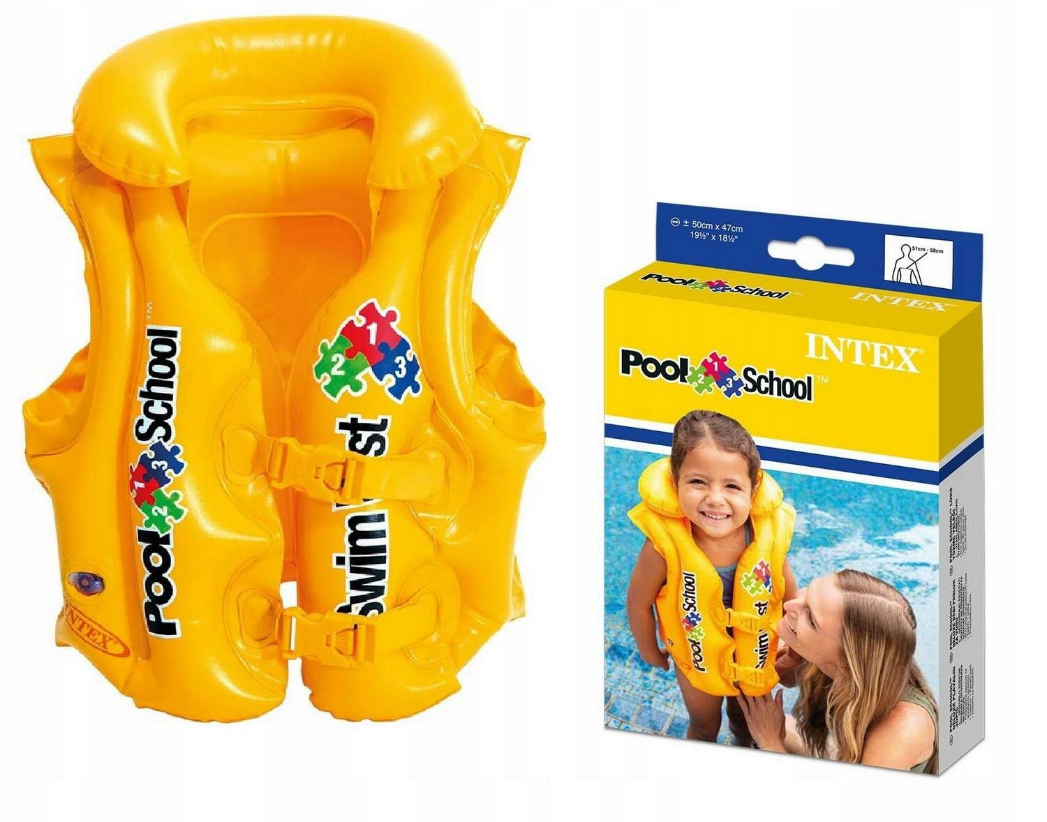 Жилет Intex "Pool School", 50х47см - фото №1