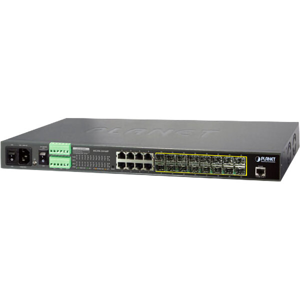 Planet коммутатор/ PLANET 16-Port 100/1000Base-X SFP + 8-Port 10/100/1000Base-T L2/L4 Managed Metro Ethernet Switch (AC+2 DC, DIDO)