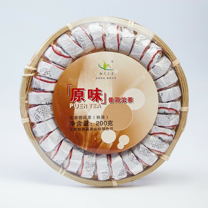 Китайский выдержанный чай "Шу Пуэр. Hongyuan", 200 г, 2020 г, Юньнань - фотография № 1