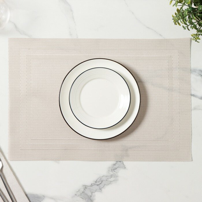 Салфетка кухонная «Окно», 45×30 см, цвет серый - фотография № 1