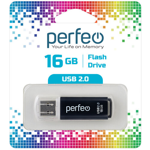 USB флешка PERFEO 16Gb C13 black Usb 2.0