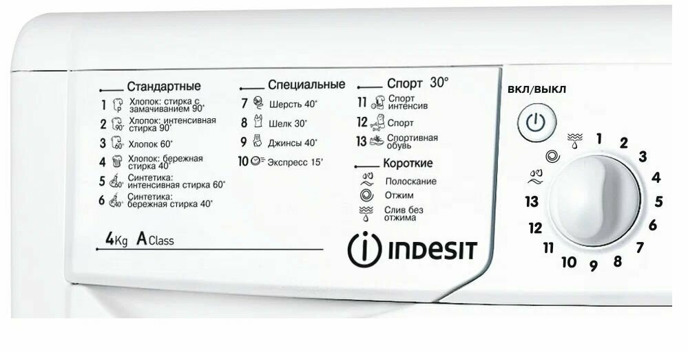 Стиральная машина фронтальная INDESIT IWUB 4105 (CIS) - фотография № 4