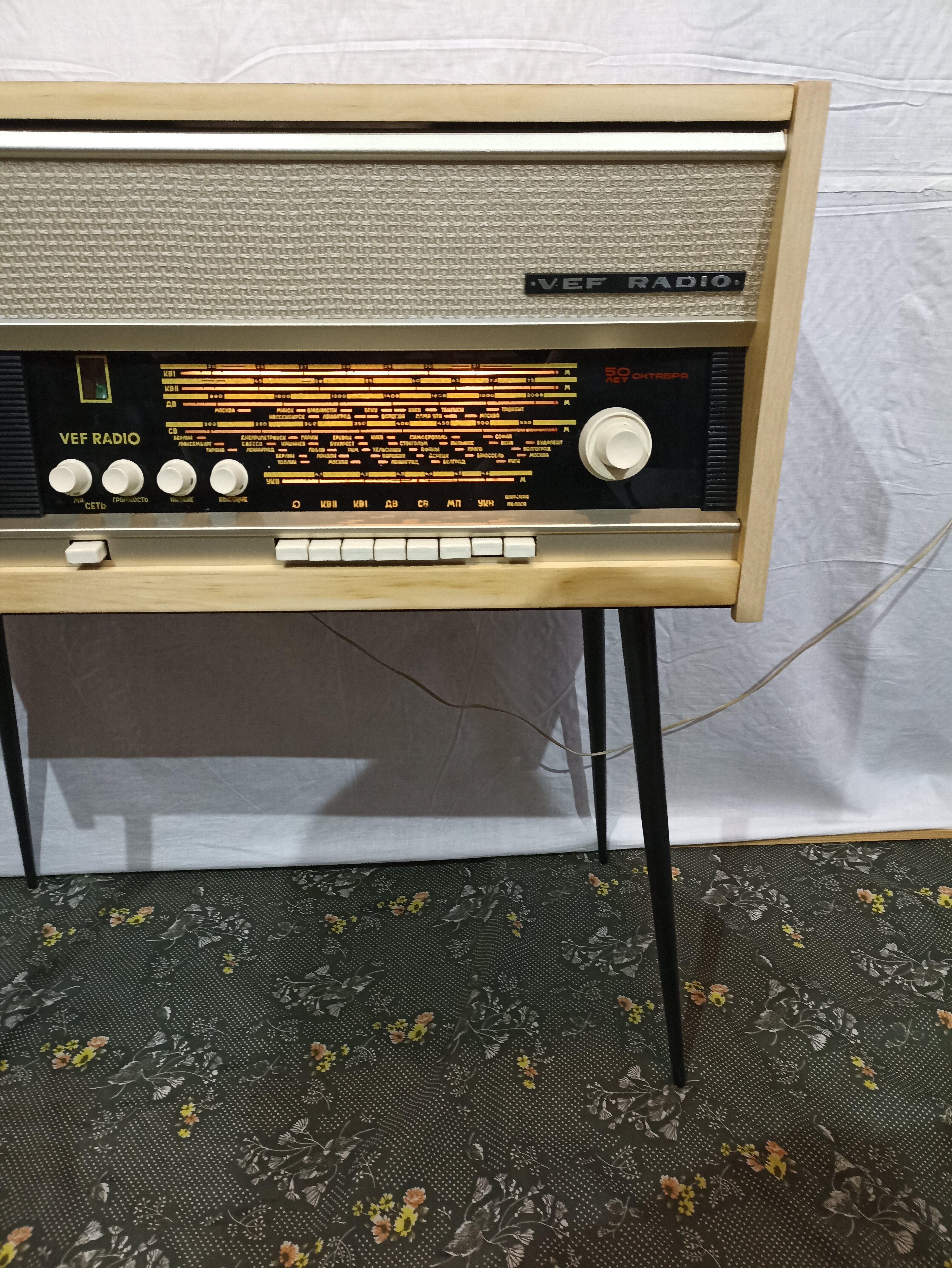 Юбилейная радиола VEF Radio 1967г. с Bluetooth - ламповая стационарная радиола после реставрации — фото 13