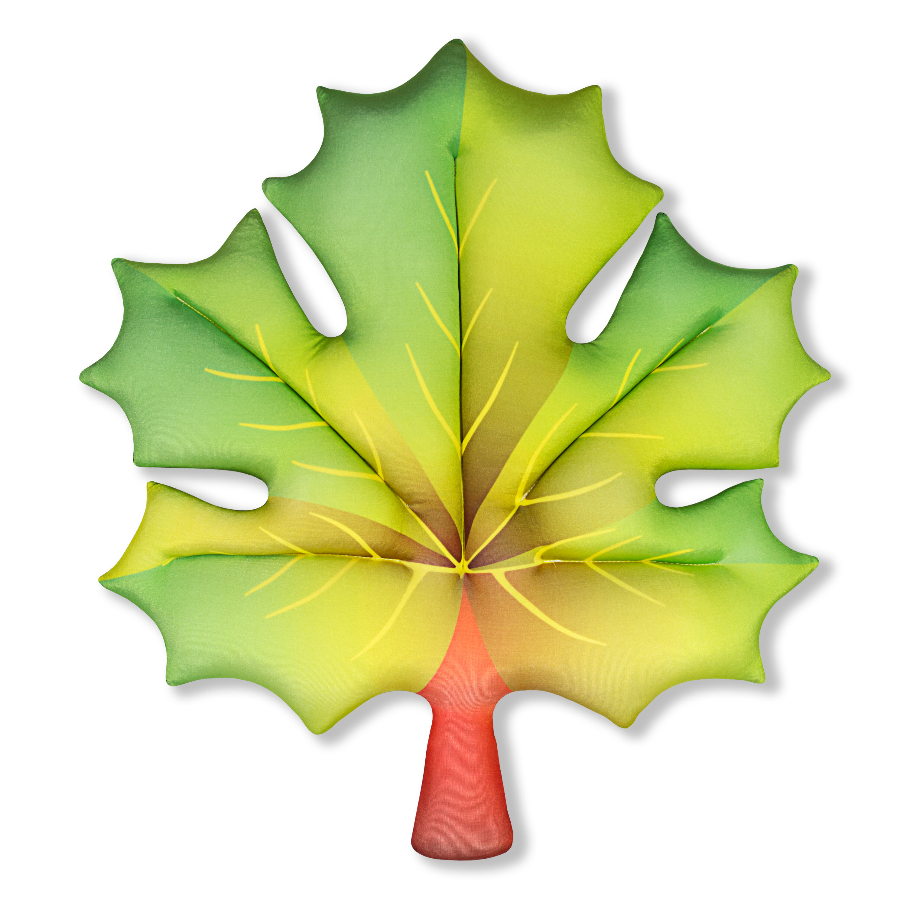 фото Подушка антистресс Штучки, к которым тянутся ручки Кленовый лист, зеленый