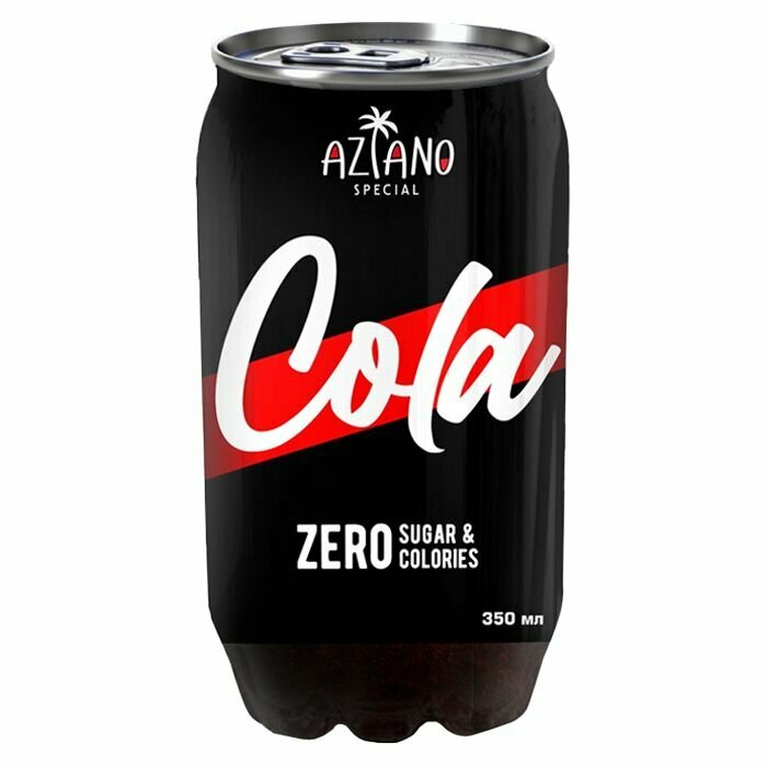 Газированный напиток Aziano Cola Zero со вкусом колы (без сахара), 350 мл (6 шт) - фотография № 2