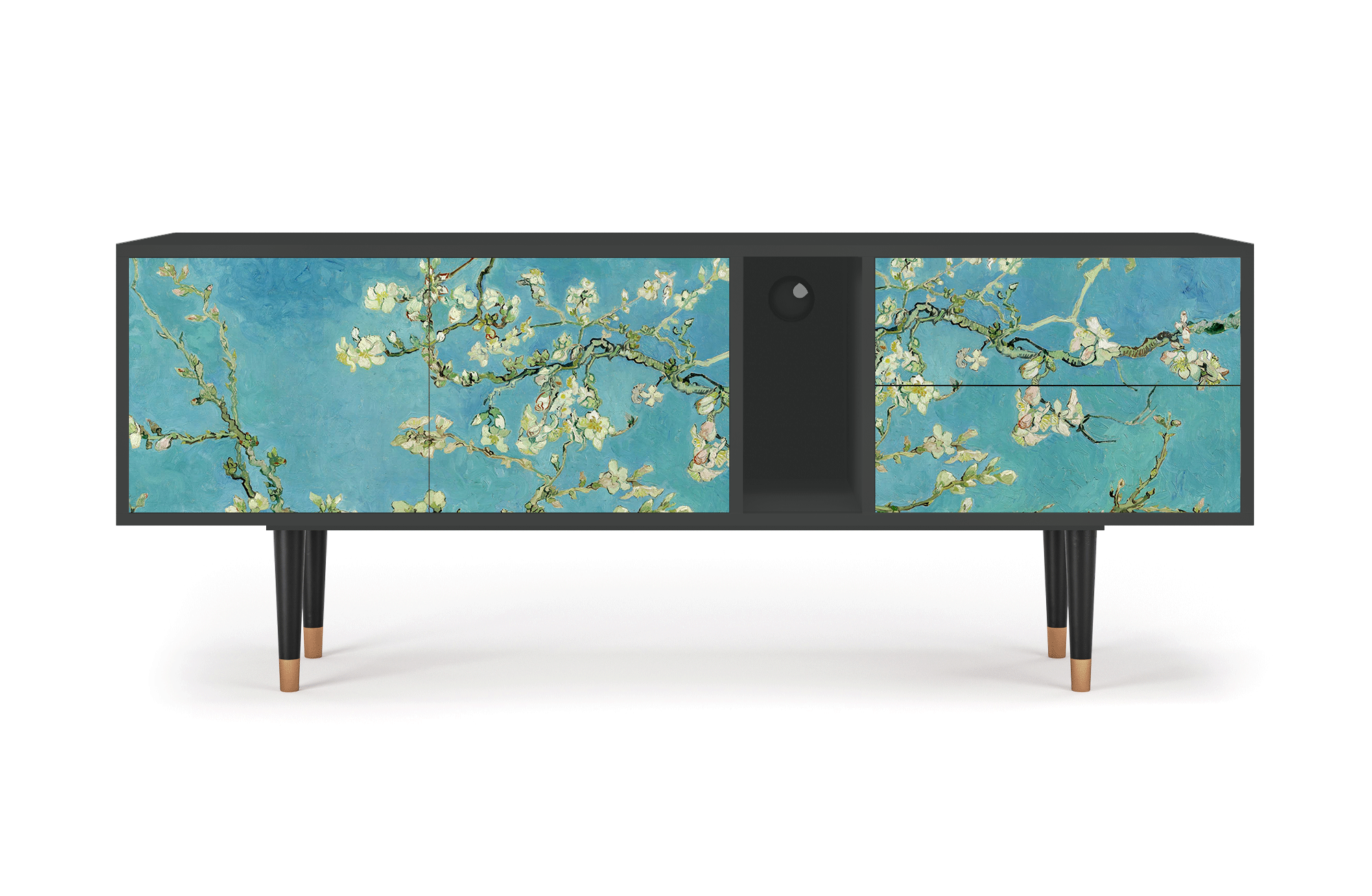 ТВ-Тумба - STORYZ - T1 Almond Blossom by Van Gogh, 170 x 69 x 48 см, Антрацит - фотография № 2