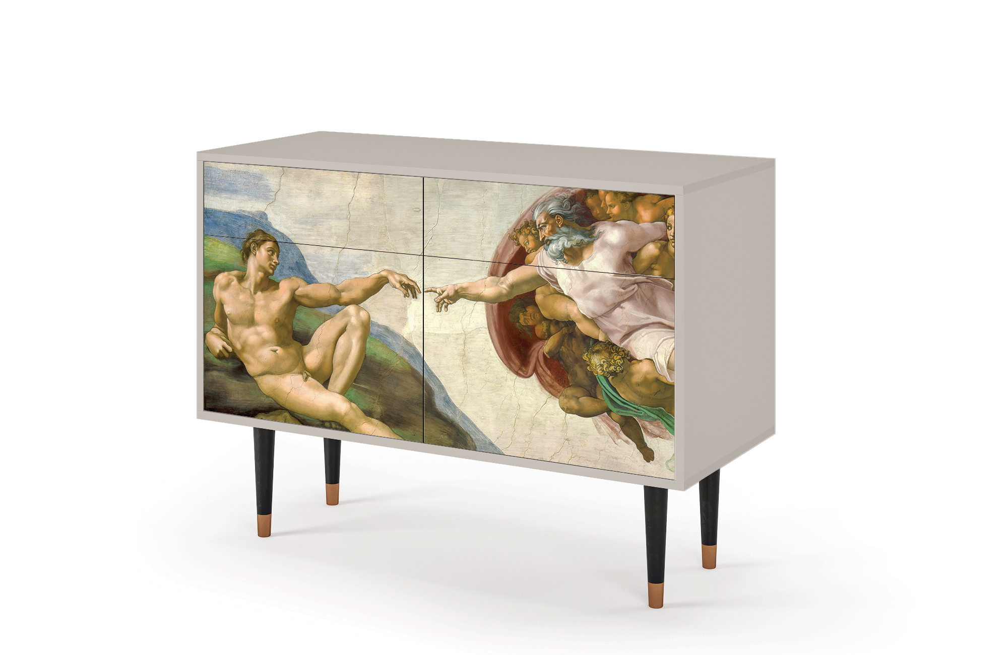 Комод - STORYZ - BS4 The Creation of Adam by Michelangelo, 115 x 85 x 48 см, Сатин - фотография № 3