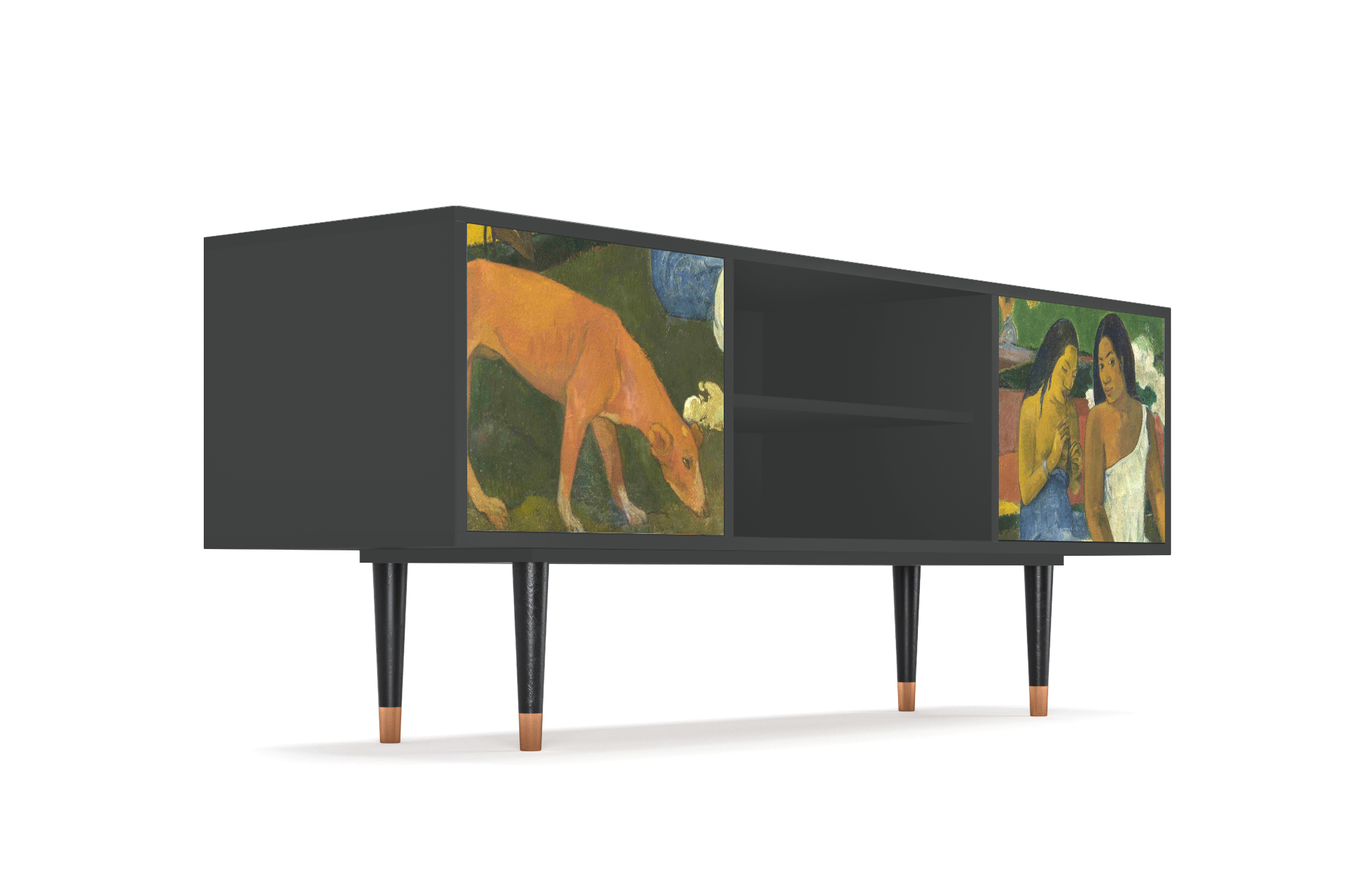 ТВ-Тумба - STORYZ - T2 Arearea by Paul Gauguin, 170 x 69 x 48 см, Антрацит - фотография № 4