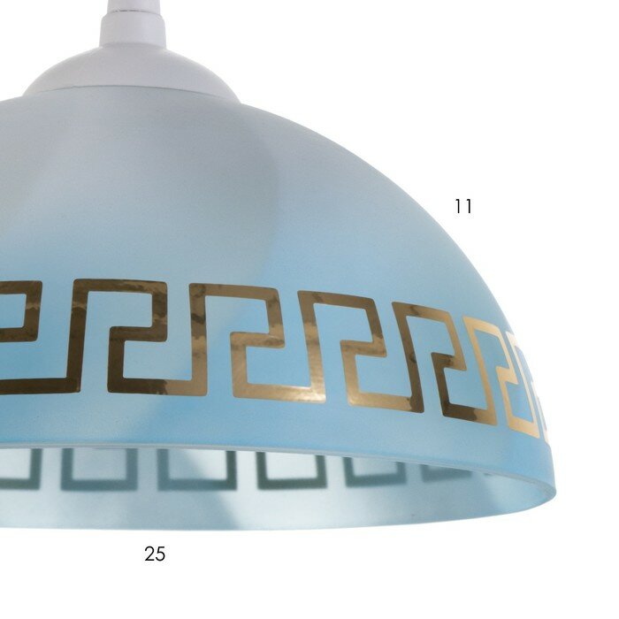 Эконом BayerLux Светильник Колпак "Класи" 1 лампа E27 40Вт белый-синий д.250 - фотография № 5