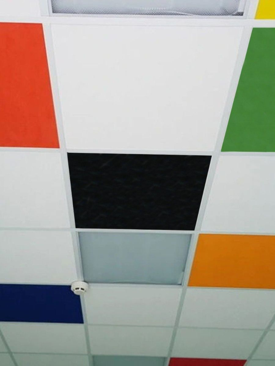 Набор декоративных плит (накладок) для подвесного потолка по типу Armstrong Армстронг 60 x 60 см 5 шт GOZHY. - фотография № 8