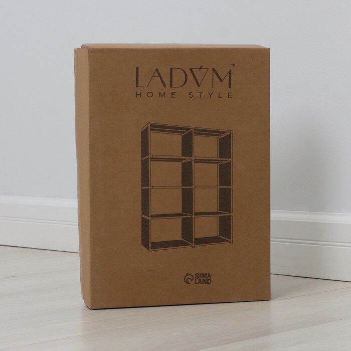 LaDо́m Стеллаж для хранения многофункциональный LaDо́m, 85×26×125 см, цвет серый - фотография № 4