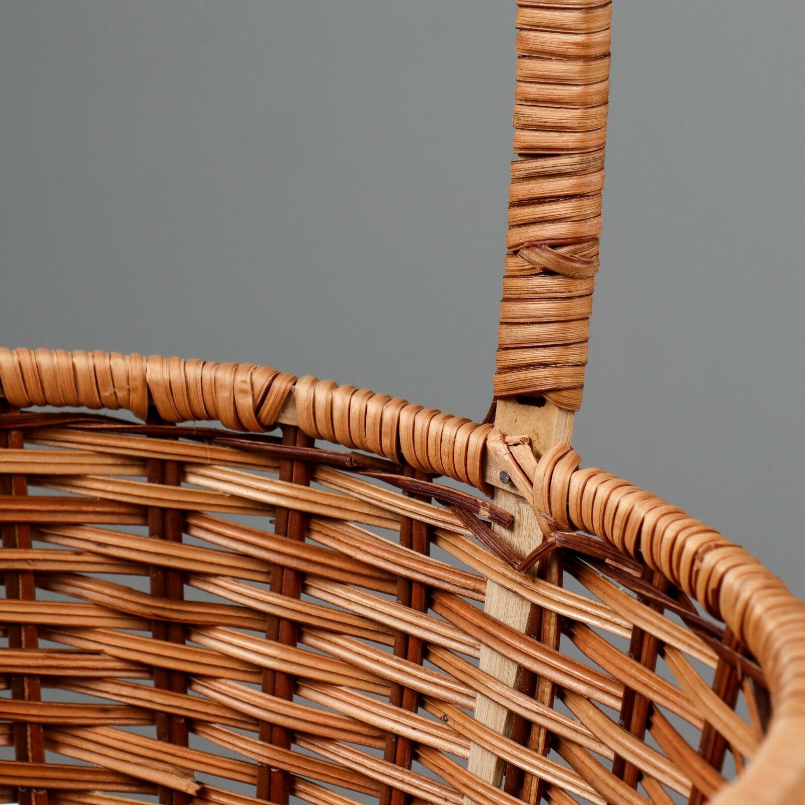Корзина плетеная, 35х28х12/37 см, бамбук, лоза микс - фотография № 4
