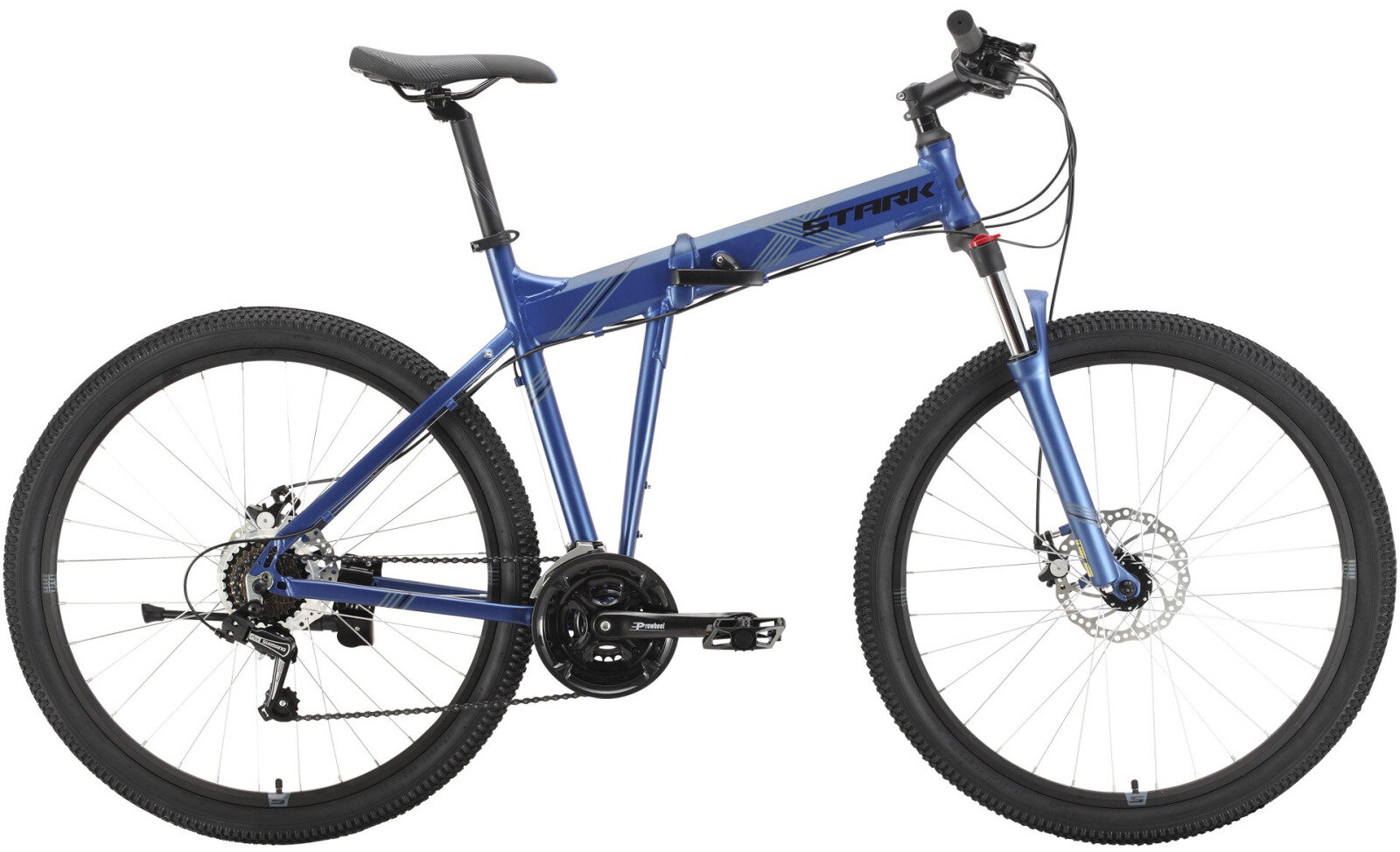 Складной велосипед Stark Cobra 27.2 D (2021) 18" Сине-черный (165-182 см)