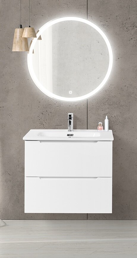 Тумба под раковину подвесная 80 см BelBagno Bianco Lucido ETNA-H60-800-2C-SO-BL-P