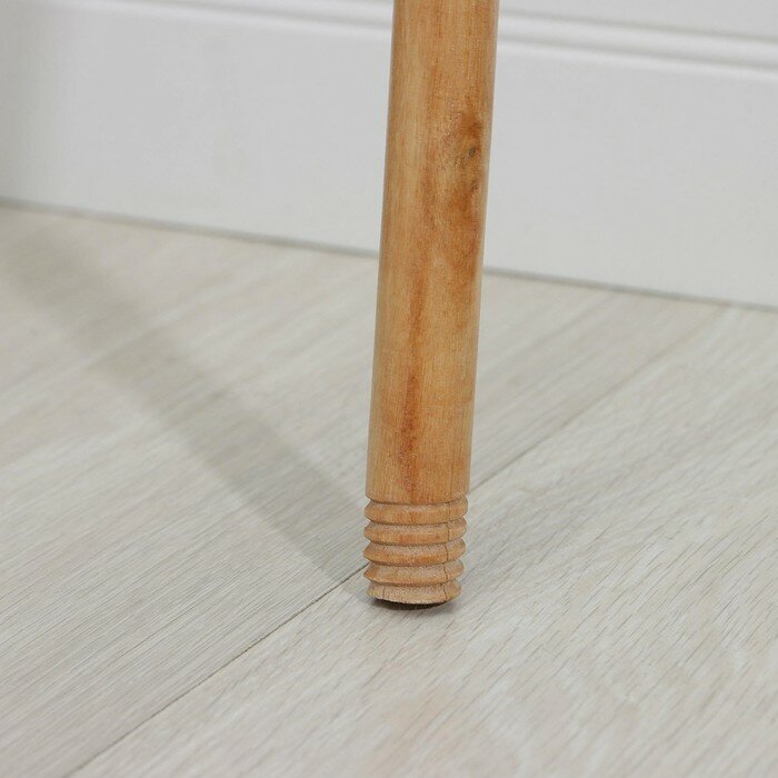 Уценка Черенок деревянный, лакированный Доляна, 119×2,2 см, c еврорезьбой - фотография № 2