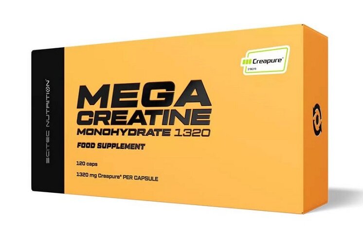 Mega Creatine Monohydrate 1320 Scitec Nutrition (120 кап)