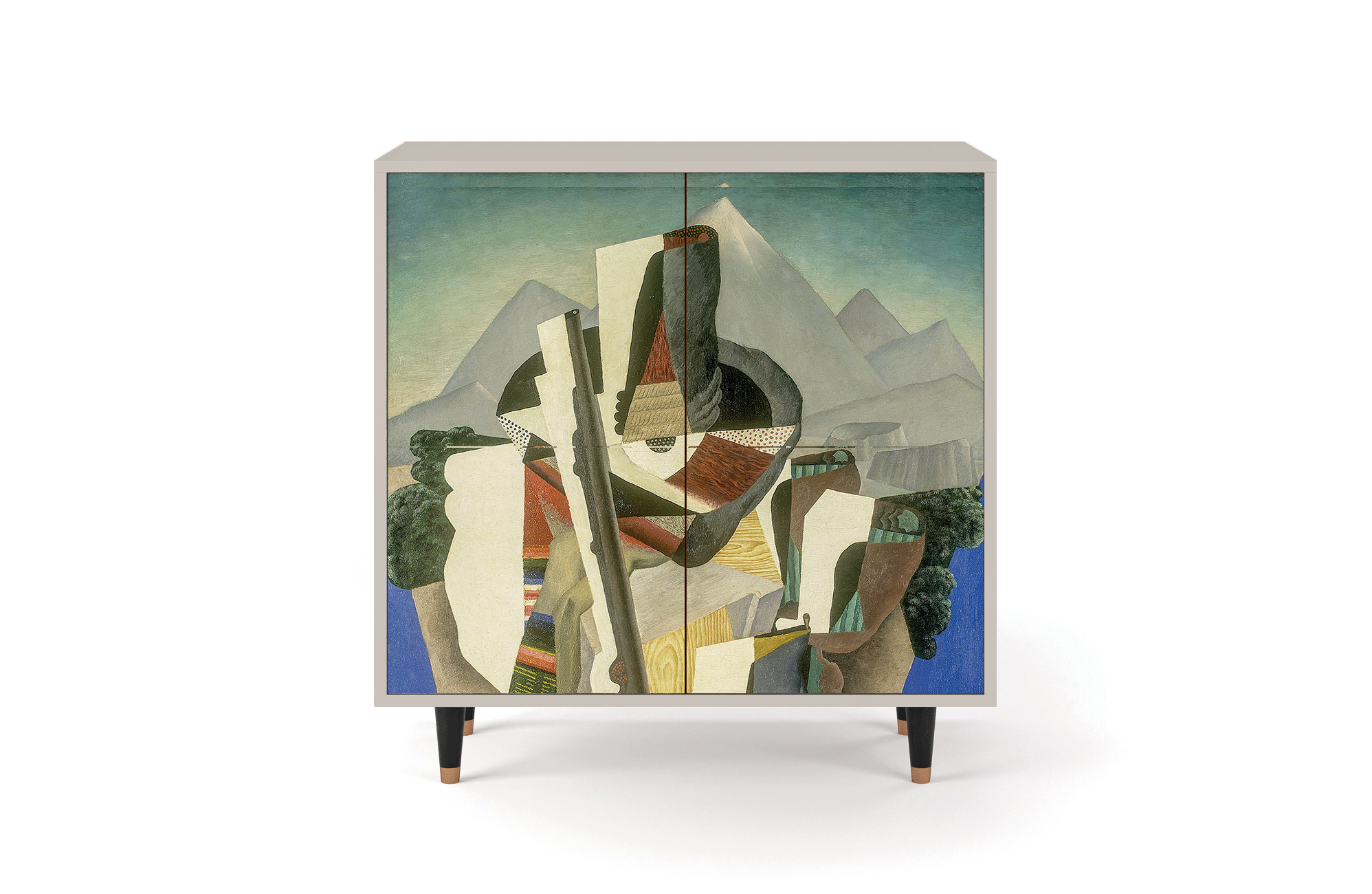Комод - STORYZ - BS3 The Cubist Paintings by Diego Rivera, 94 x 96 x 48 см, Сатин - фотография № 2