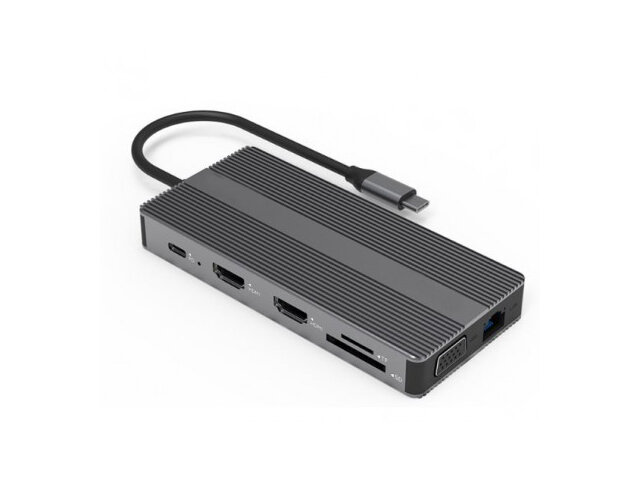 Док-станция Док-станция KS-is USB Type C 12 в 1 KS-734