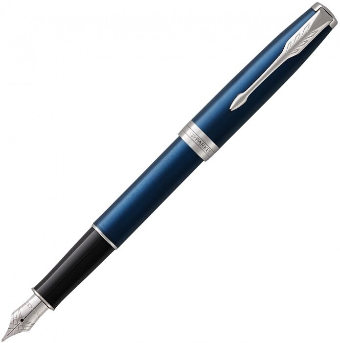 Parker 1945363 Ручка перьевая parker sonnet core f539, lacquer blue ct (перо f)