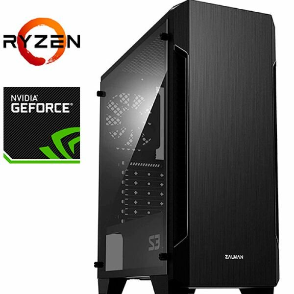 Компьютер PRO-1163862 AMD Ryzen 5 5600X 3700МГц, AMD X570, 16Гб DDR4 3200МГц, NVIDIA GeForce GTX 1050 Ti 4Гб, SSD 2Тб, 500Вт, Midi-Tower