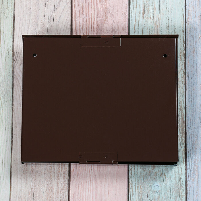 Ящик почтовый с замком, горизонтальный Мини , коричневый - фотография № 5